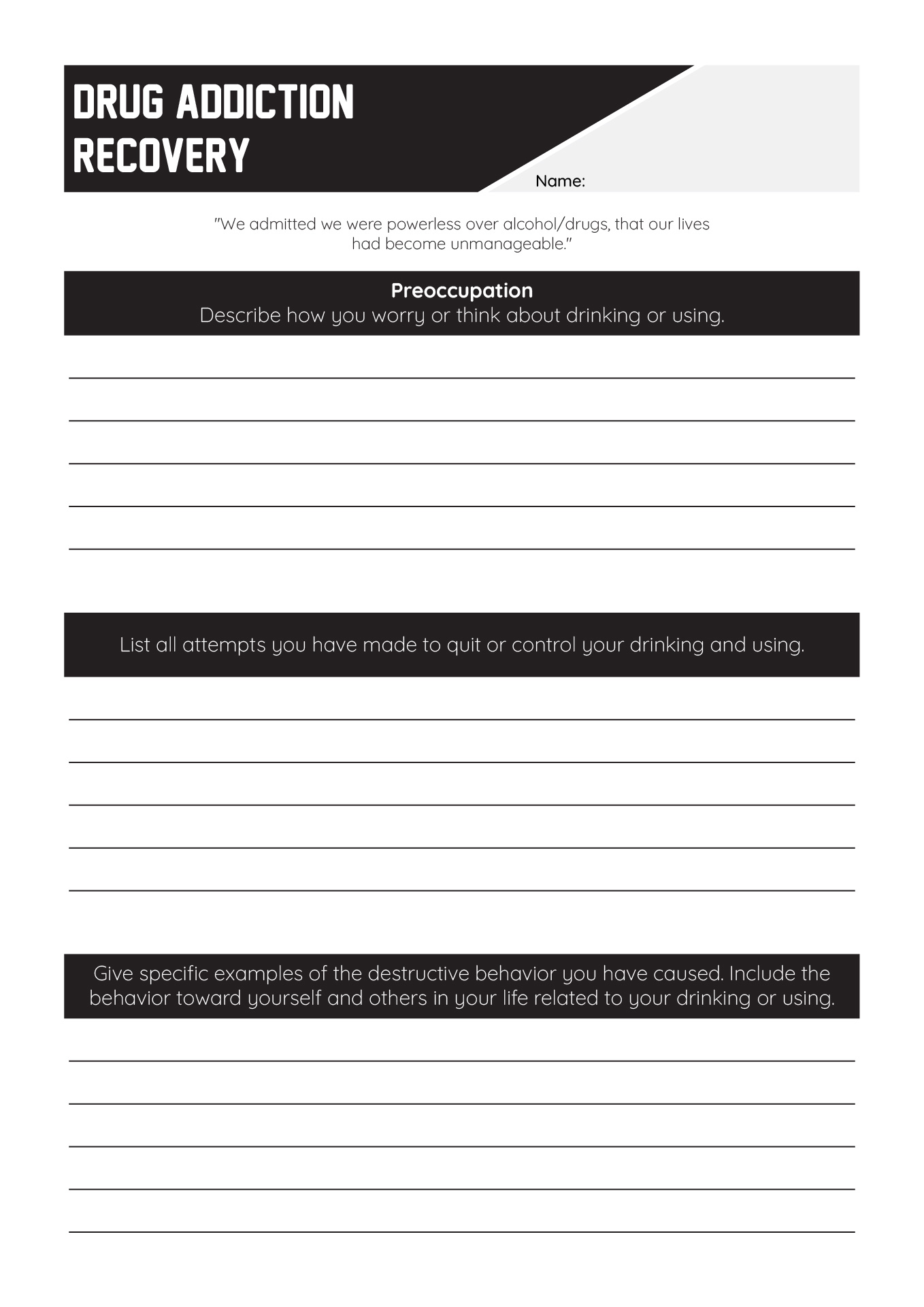 drug education worksheets pdf