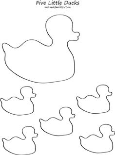 Five Little Ducks Coloring Pages Image