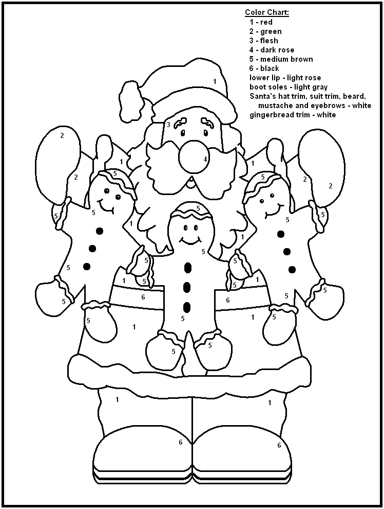 Free Christmas Color by Number Image