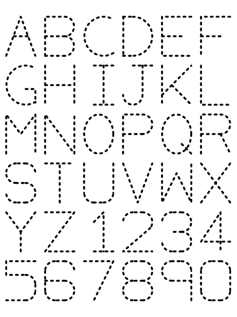 Free Printable Traceable Alphabet Letters