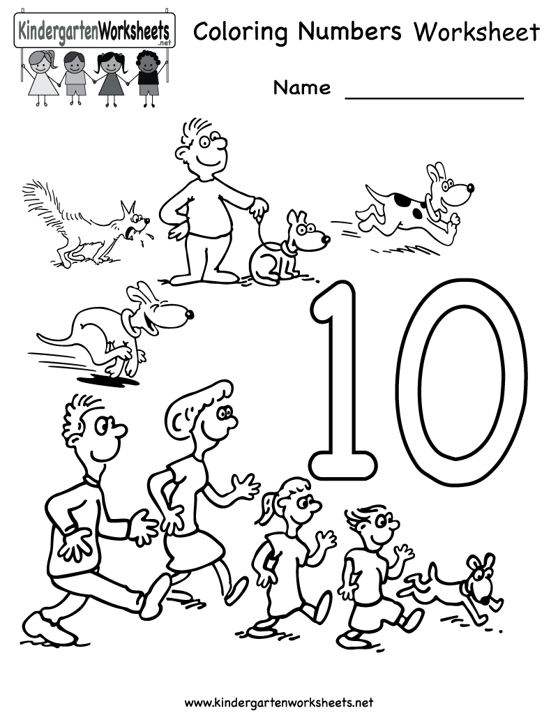 Kindergarten Math Coloring Worksheets