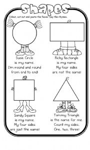 Kindergarten Shape Worksheet Image