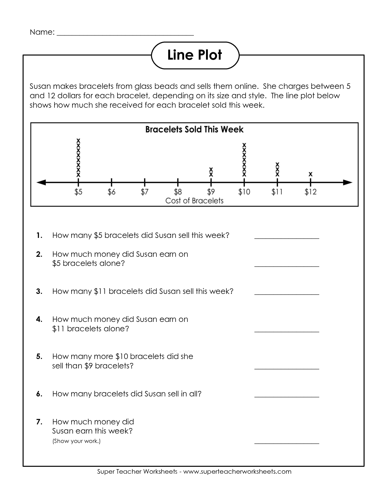 Line Plot Worksheets 5th Grade Image