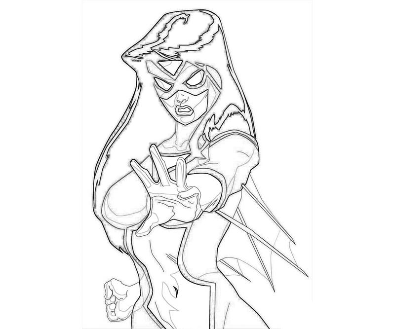 Marvel Female Superheroes Coloring Pages Image