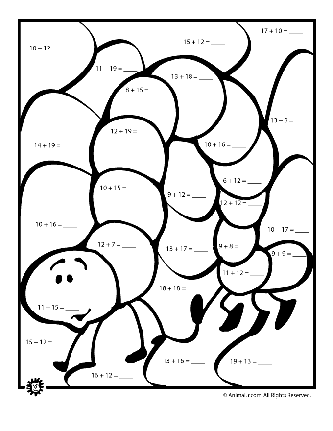 Math Addition Color by Number