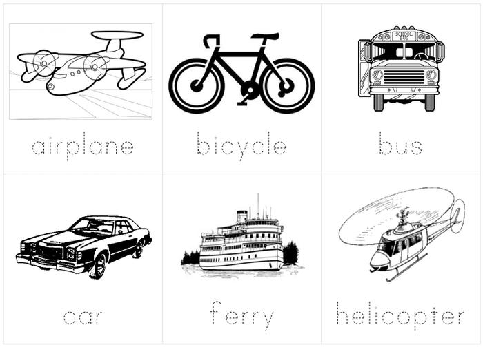 Modes of Transportation Worksheets for Preschool Image