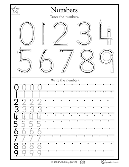 Number Tracing Worksheets Image