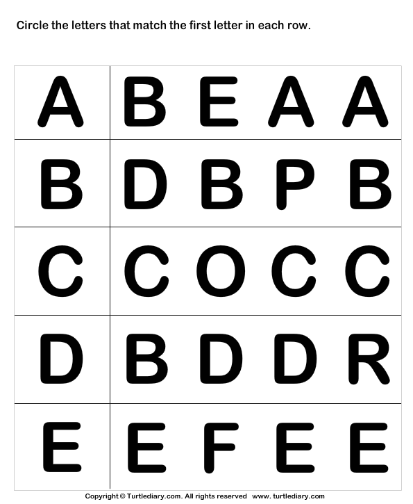 Preschool Alphabet Worksheets Letter Matching Image