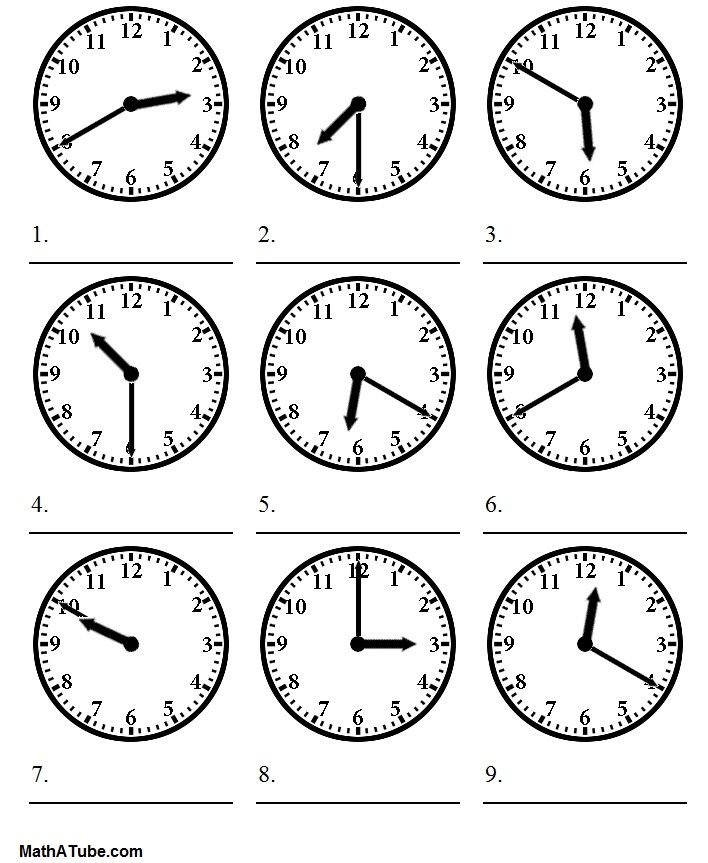 Telling Time Worksheets Free Image