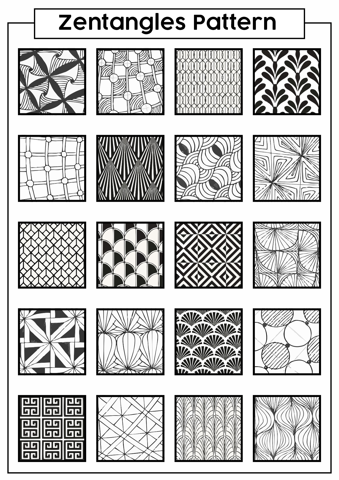 Texture and Pattern for Zentangles Image
