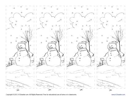 Winter Bookmarks Printable