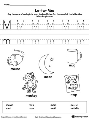 Words Starting with Letter M Image