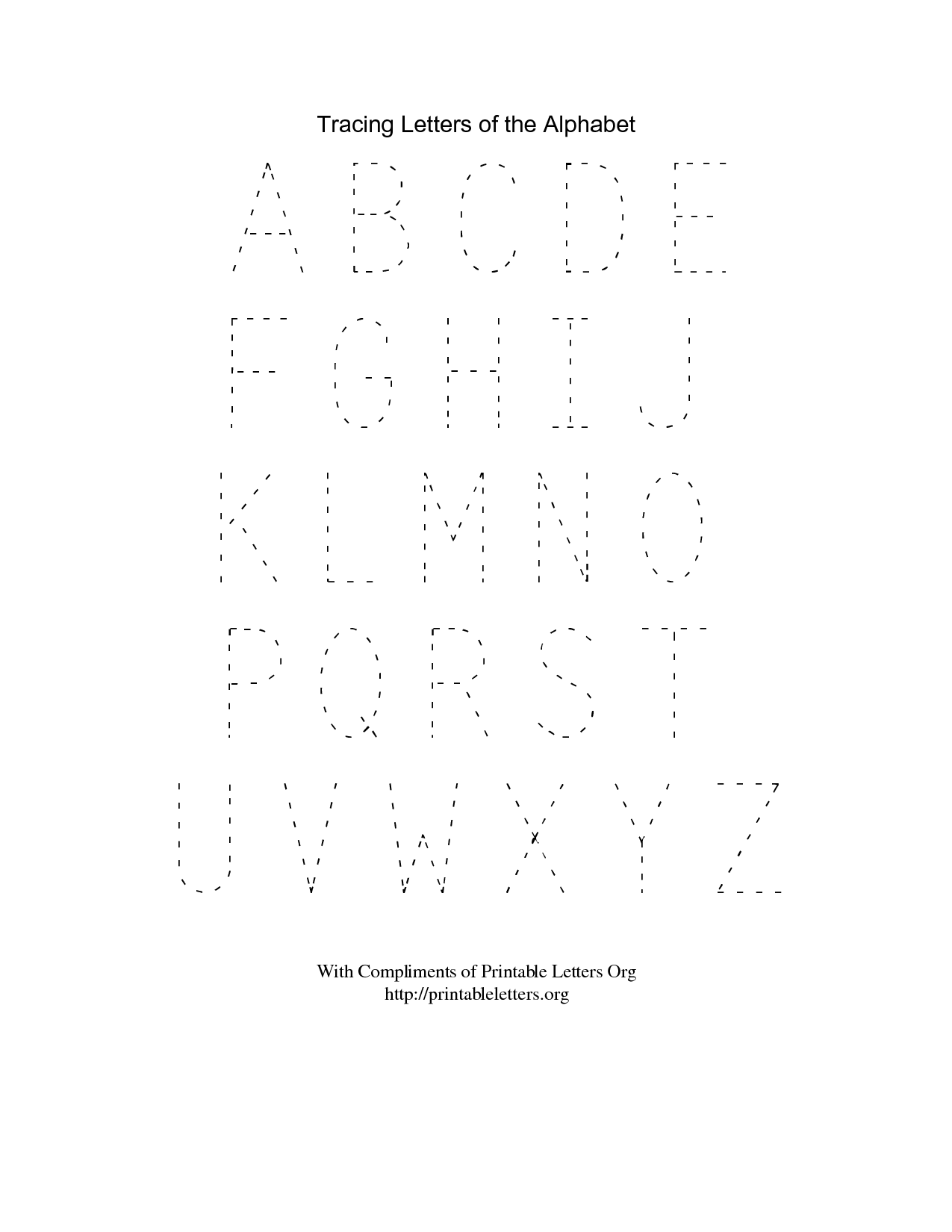 Alphabet Letter Tracing Templates Image