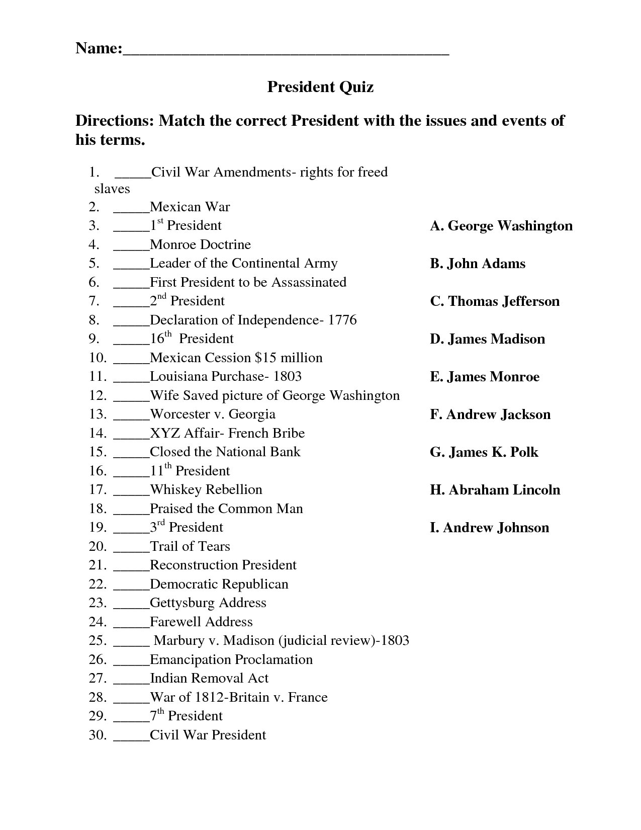 Amendments Worksheet Answers Pdf