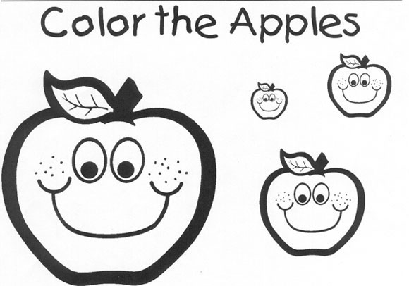 Apple Seed Coloring Page Image