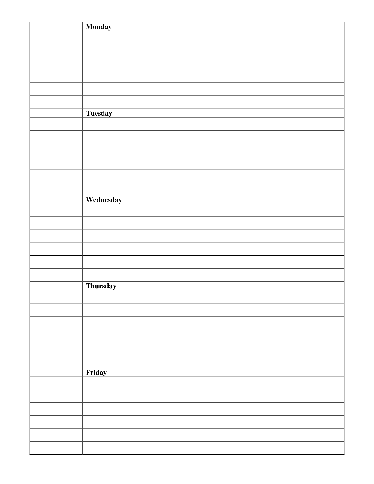 Blank Homework Assignment Sheet Template Image