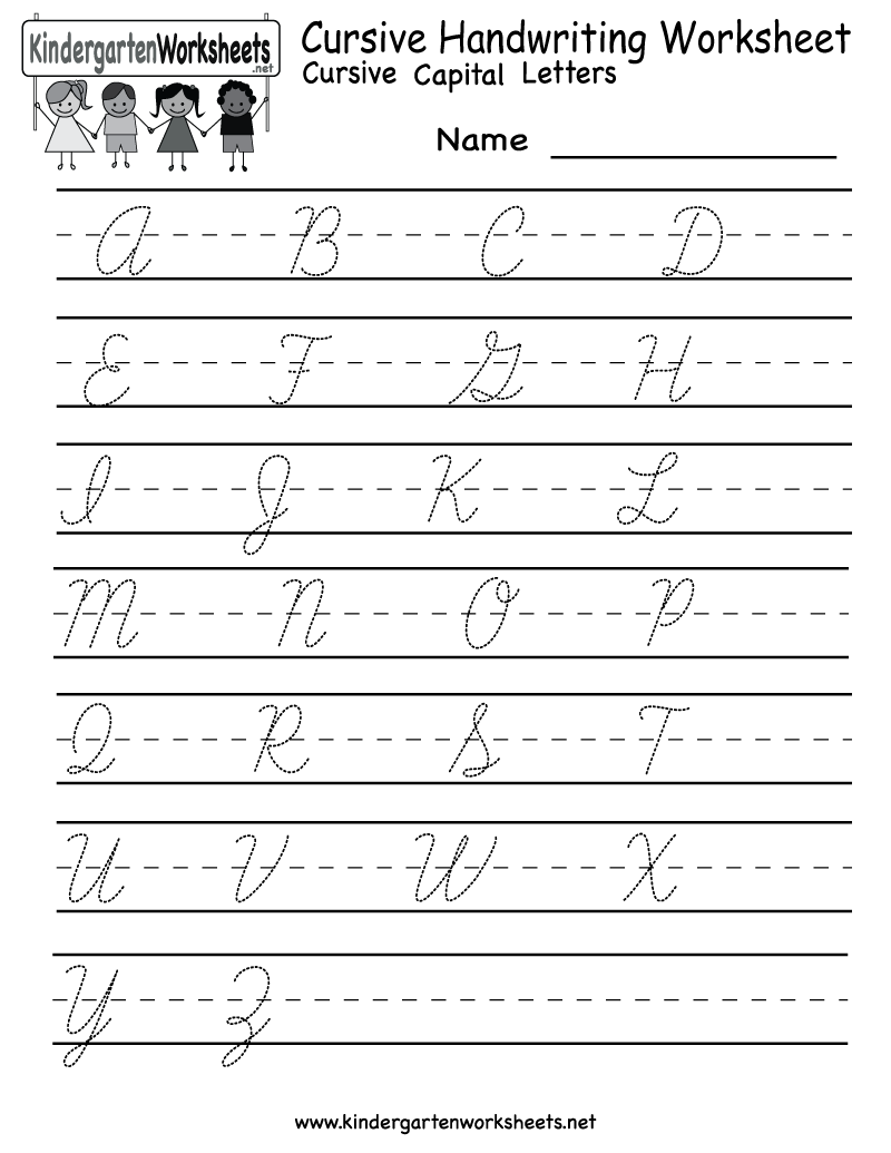 Cursive Handwriting Worksheets Image