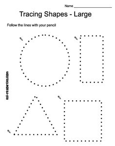 Dotted Tracing Shapes Worksheets Image