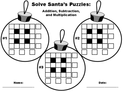 Free Christmas Math Worksheets Image