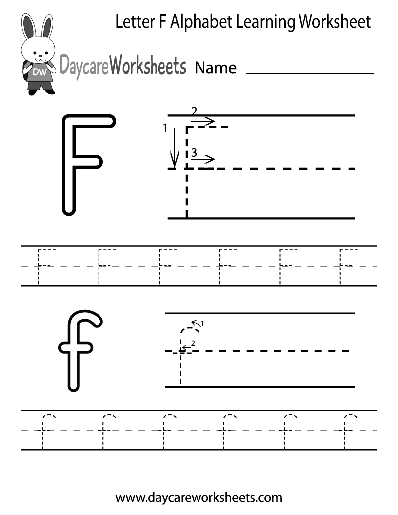 Free Printable Letter F Worksheets Image