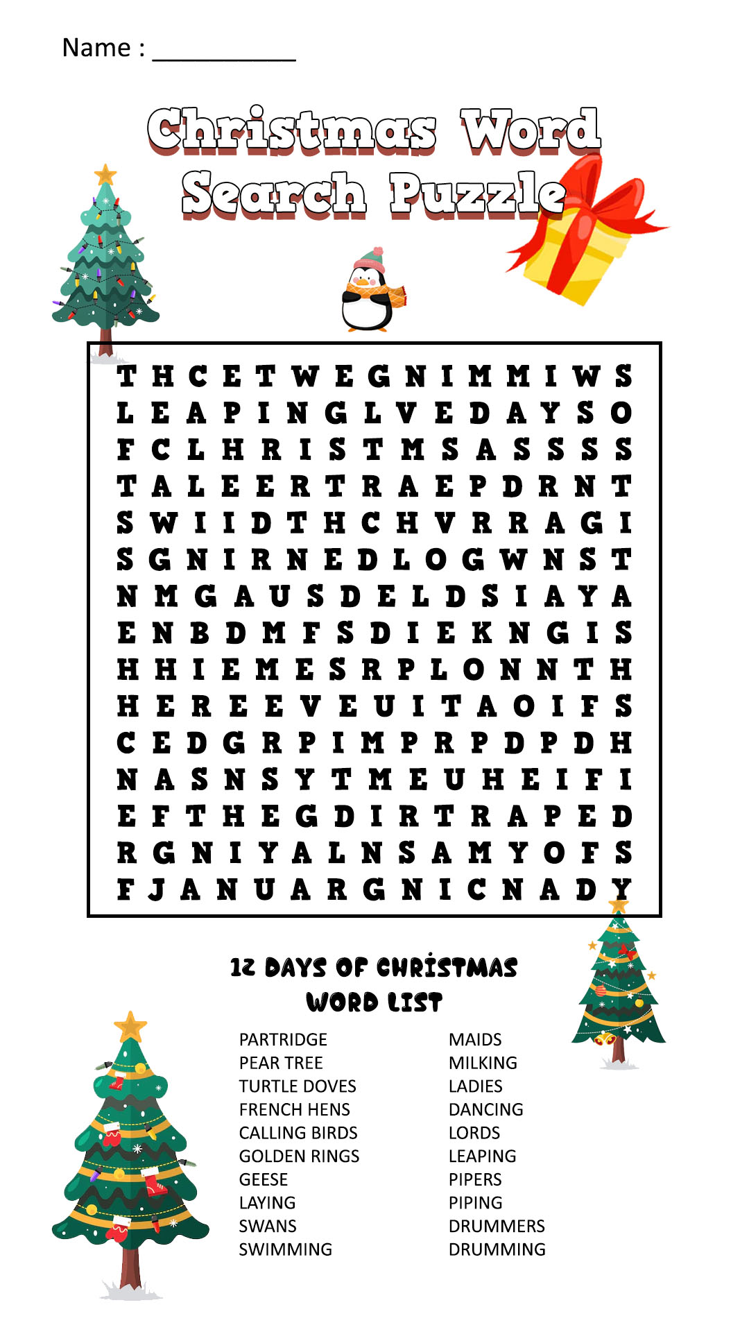 French Christmas Word Search Worksheets Image