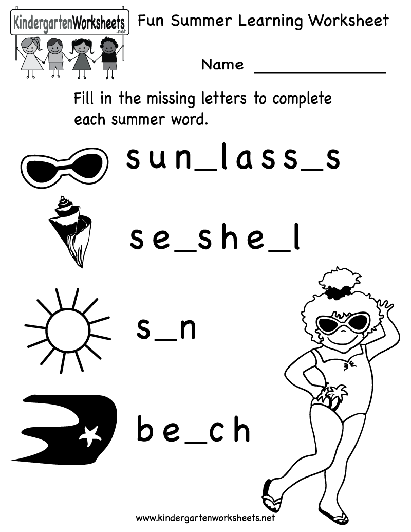 Fun Kindergarten Worksheets Image