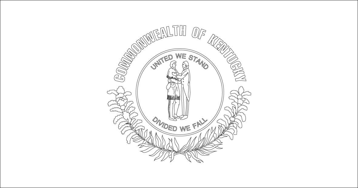 Kentucky State Flag Coloring Page Image