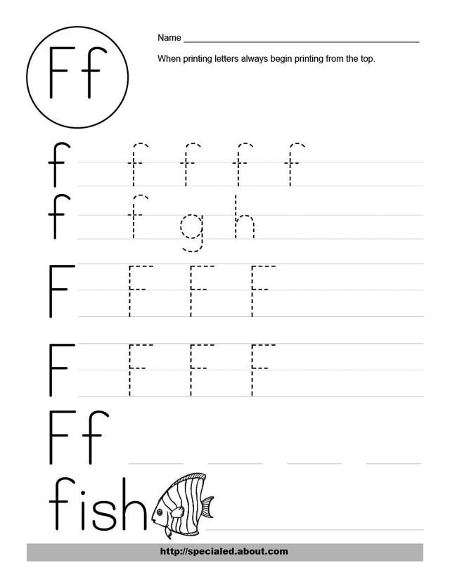 Letter F Activities Worksheets Image