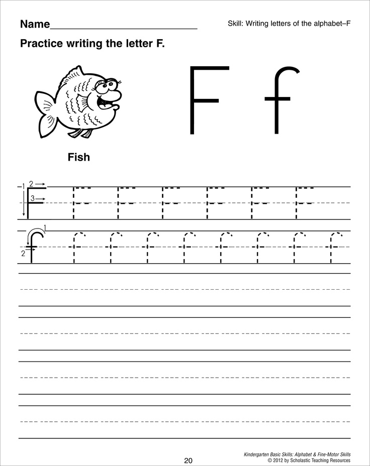 Letter F Tracing Worksheets Preschool