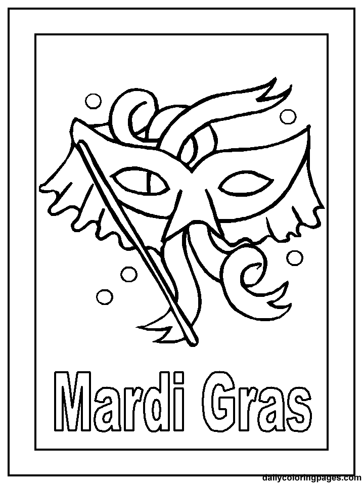 Mardi Gras Coloring Page Printables Image
