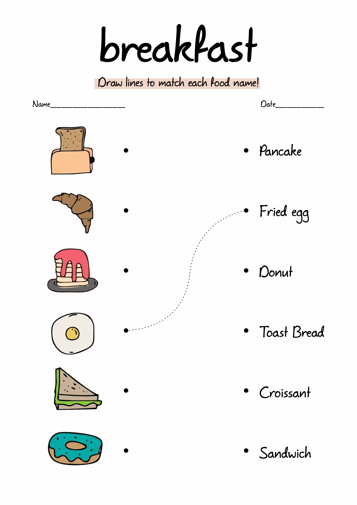 Printable Food Groups Worksheets