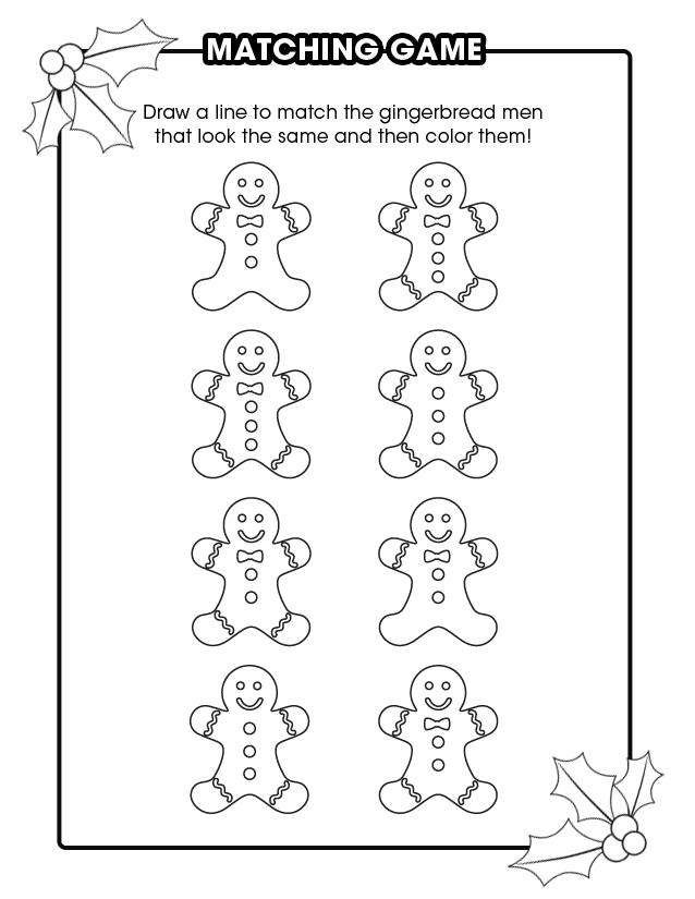 Printable Gingerbread Man Activities Image