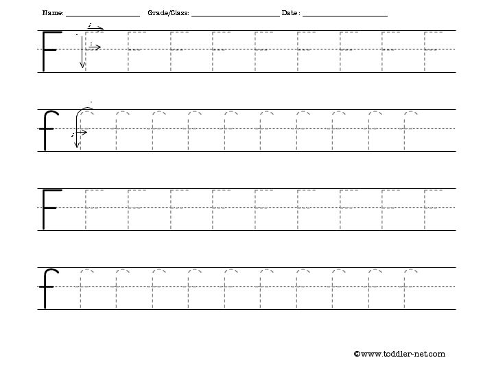 Printable Letter F Tracing Worksheets