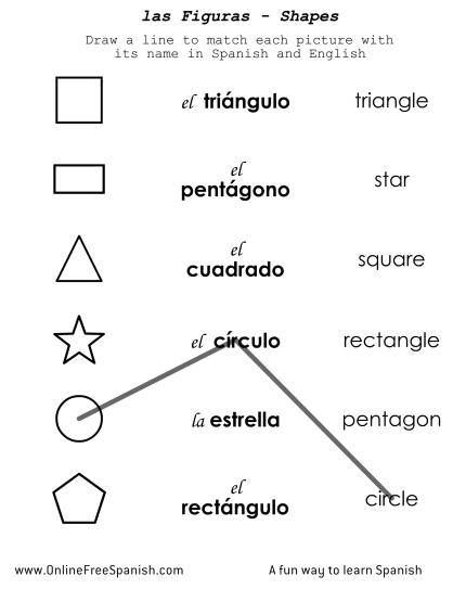 Printable Spanish Worksheets Kids