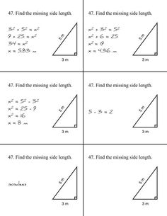 Pythagorean Theorem 8th Grade Math Worksheets Image