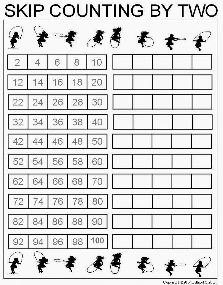 Skip Counting by 2 Worksheets Image
