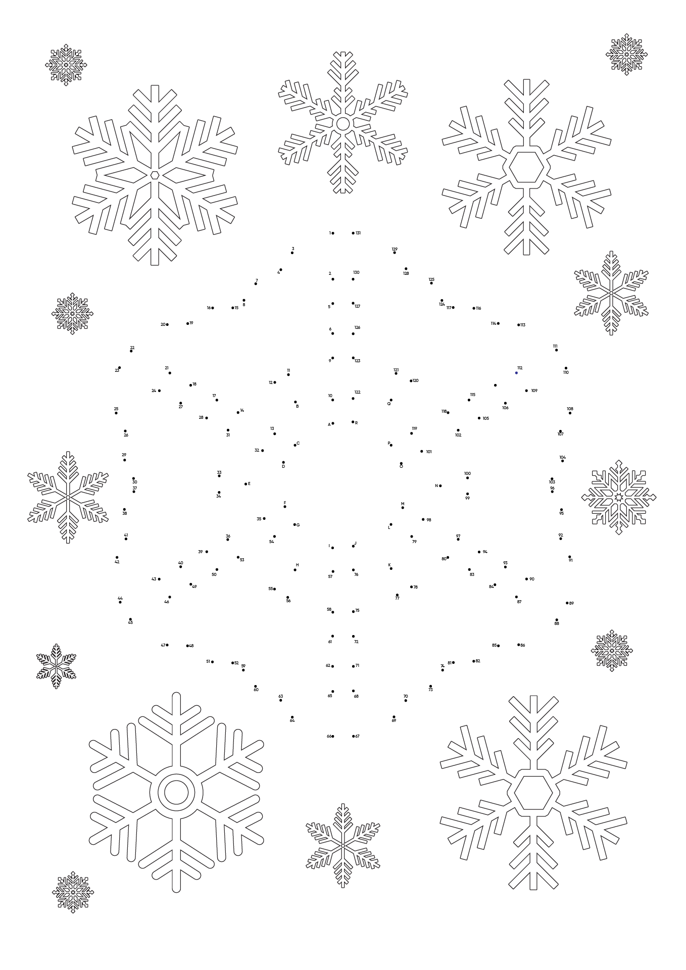Snowflake Connect the Dots Worksheets Image