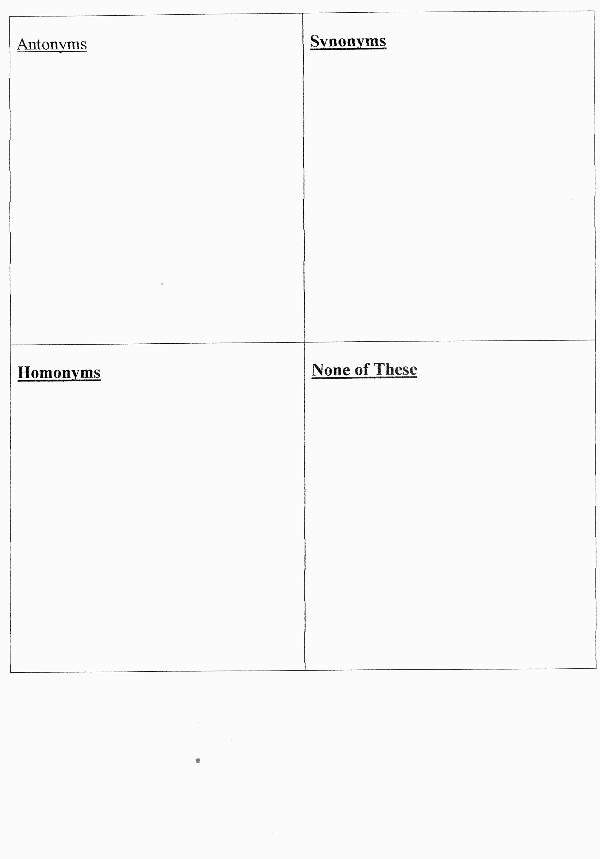 Synonyms and Antonyms Worksheet Middle School Image