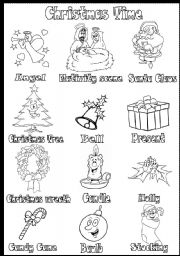 Christmas Vocabulary Words for Kids Image