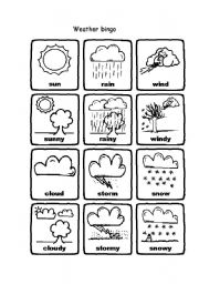 Free Printable Weather Bingo