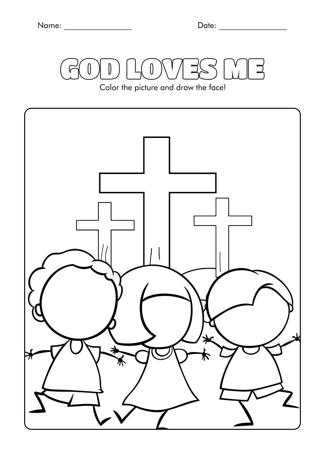 God Knows Me Coloring Page Image