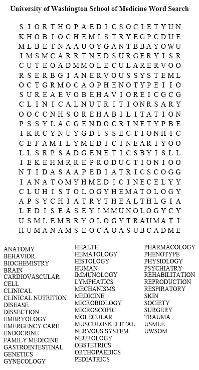 Word Search Free Printable Middle School