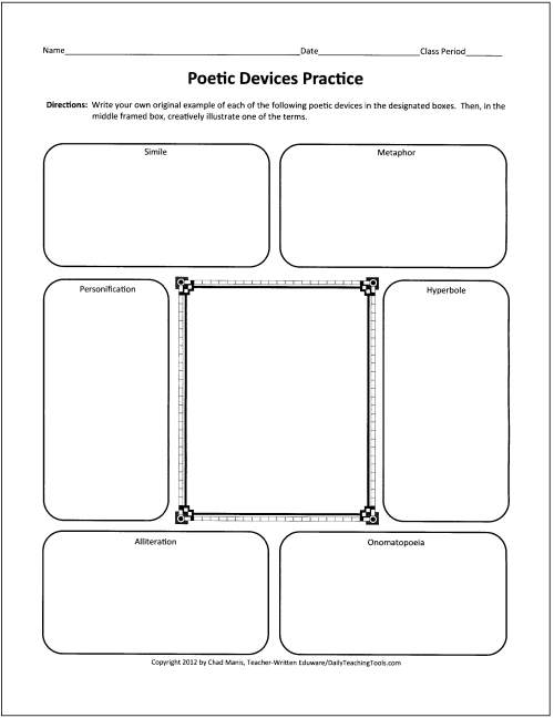 Poetry Writing Graphic Organizers Image