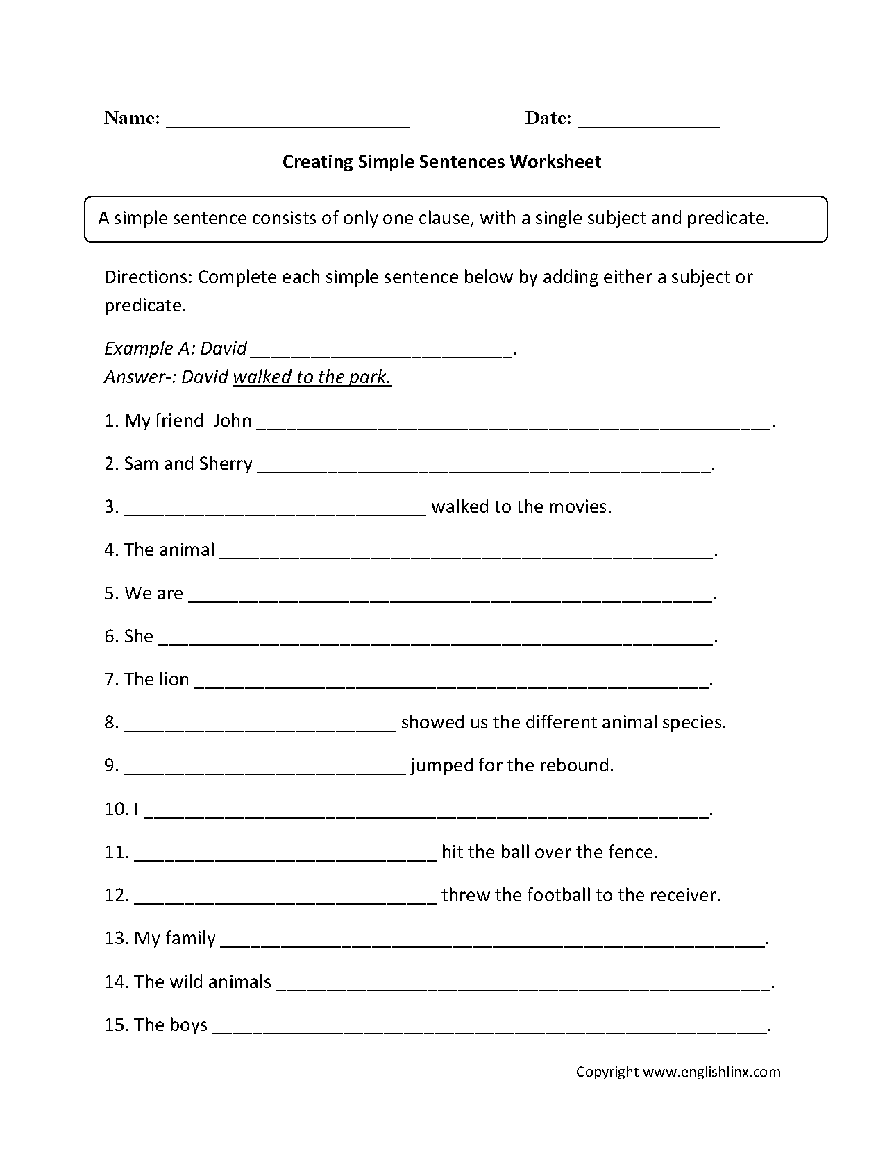 16 6th Grade Sentence Structure Worksheets Worksheeto