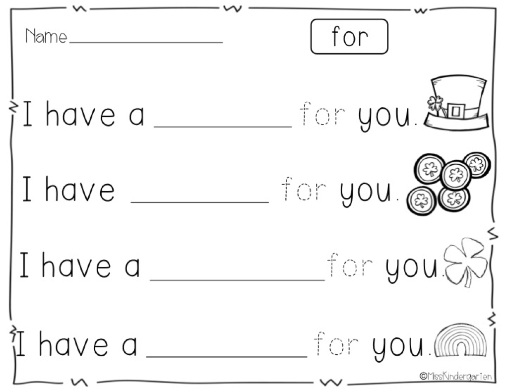 Spring Sight Word Cards Image