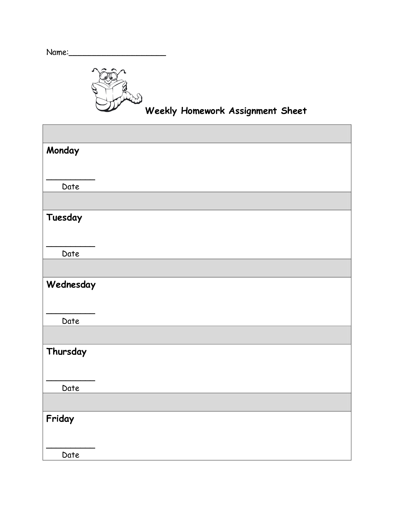 17 Free Homework Worksheets /
