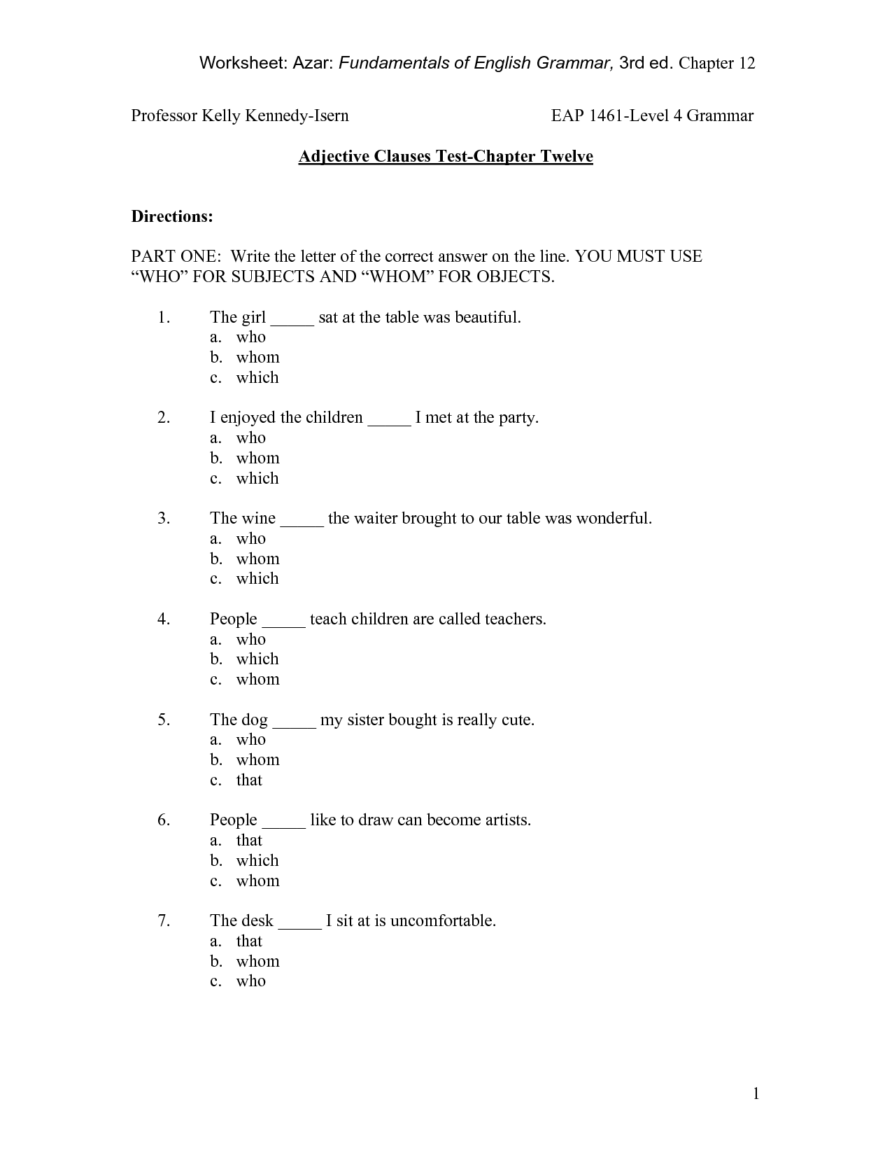 Basic English Grammar Worksheets Image
