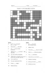 Family Crossword Puzzle Image