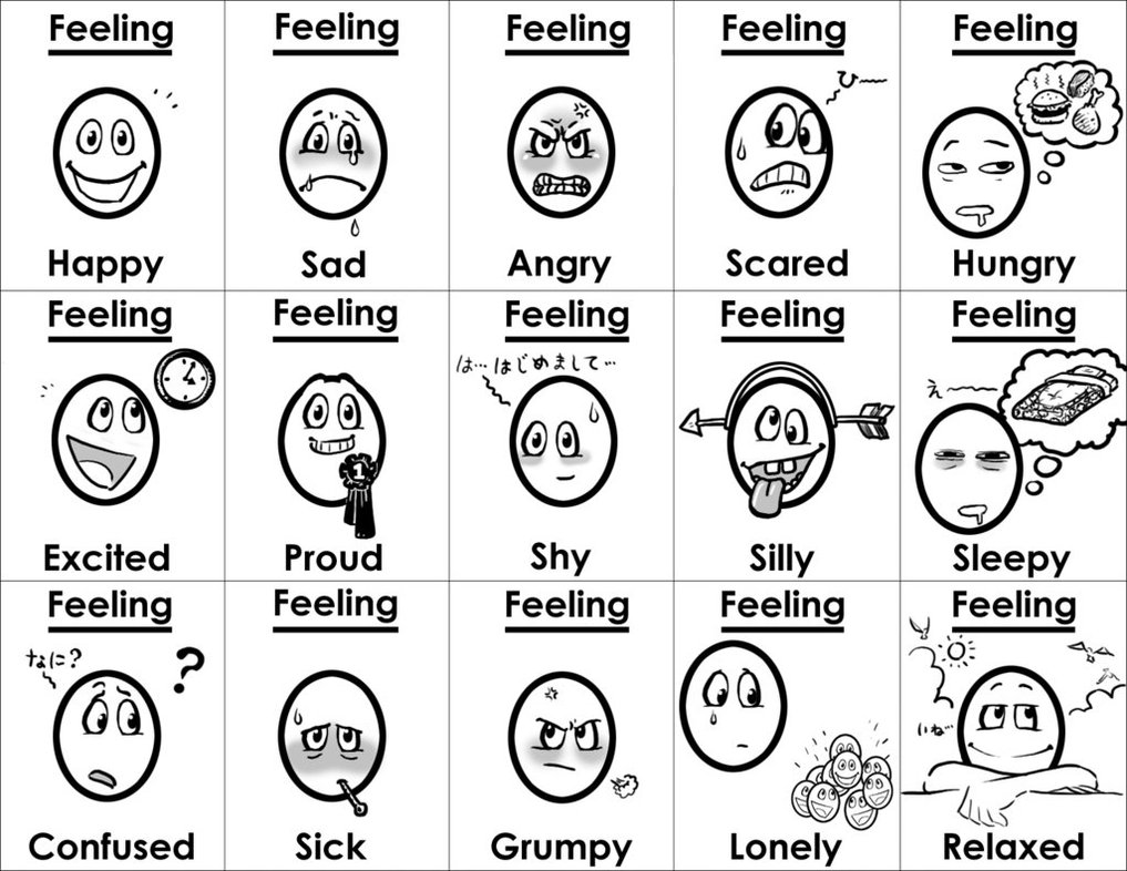 Feelings Emotions Coloring Pages Image