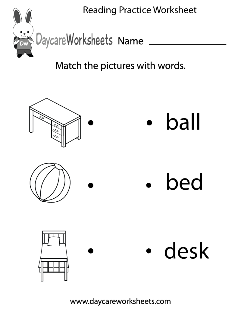 Free Preschool Reading Worksheets Image